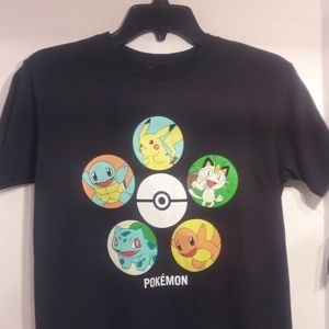 Pokemon Graphic Tee Pikachu Squirtle NWT